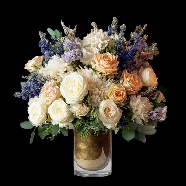 Cream Peach Lavender Bouquet